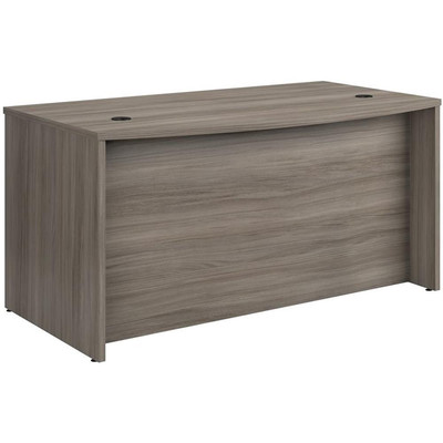 Sauder Affirm Engineered Wood Bowfront Executive Desk in Hudson Elm/Brown