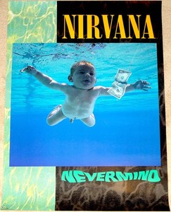 vtg90s Nirvana Never Mind UK販促用ポスター Amazon.com: NIRVANA