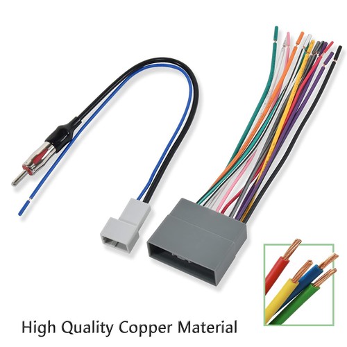 Vehicle Radio Stereo Wire Harness with Antenna Connector Adapter Fit Honda Fi... - Picture 3 of 7
