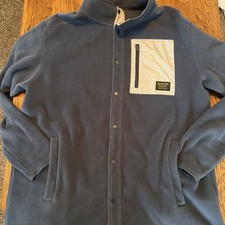 Burton Men's Hearth Fleece Button Up Blue Sz XXL