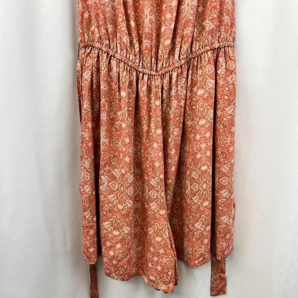 Mameluco Floral Maurices Cuello Cuadrado Ribete de Encaje Cinturón Multicolor Talla XS Nuevo Foto 4 de 4