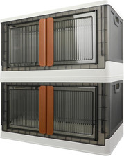 Extra Large Collapsible Storage Bins with Lids, 19 Gallons, 2 Pack