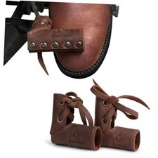 Shift Lever Sock, Set of 2 Full Grain Leather Shifter Shoe Bourbon Brown