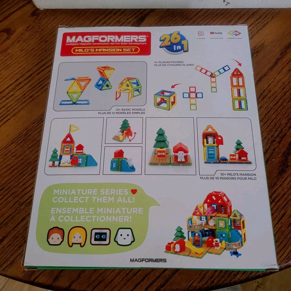 Magformers Milo's Mansion 33 Pc Set Magnetic Magic NEW - Image 2 of 2