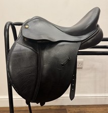 14” Black English Leather Pony Saddle Wide Fit
