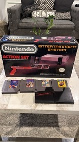NES Action Set Console Nintendo Completo CIB Testato Super Mario Bros Duck Hunt