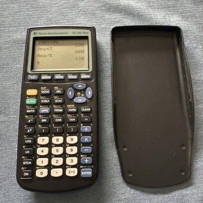 Texas Instruments TI-83 Plus Graphing Calculator Black Tested Case Included 