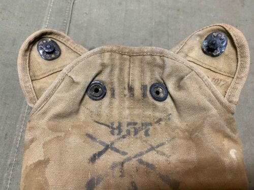 ORIGINAL WWI WWII US ARMY M1910 CANTEEN COVER-1917, LCC&CO, INFANTRY UNIT MARKED - Picture 4 of 6