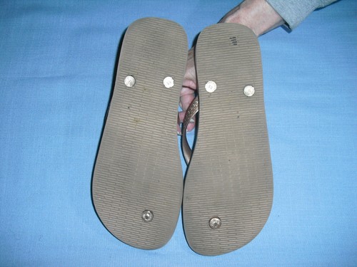 Havaianas Womens Top Metallic Gold Thongs / Flip Flops Size 9 - Bild 4 von 4