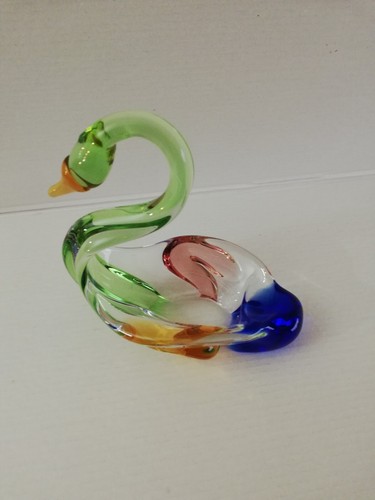 Mstisov Glassworks Cased Glass Swan Ashtray 'Rhapsody' By Frantisek Zemek - Picture 5 of 12
