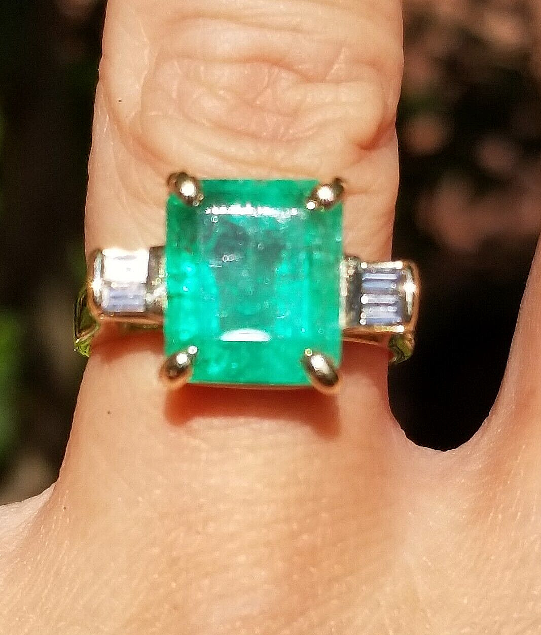 4.12TCW Gorgeous Perfect Green Emerald VS Diamond… - image 18