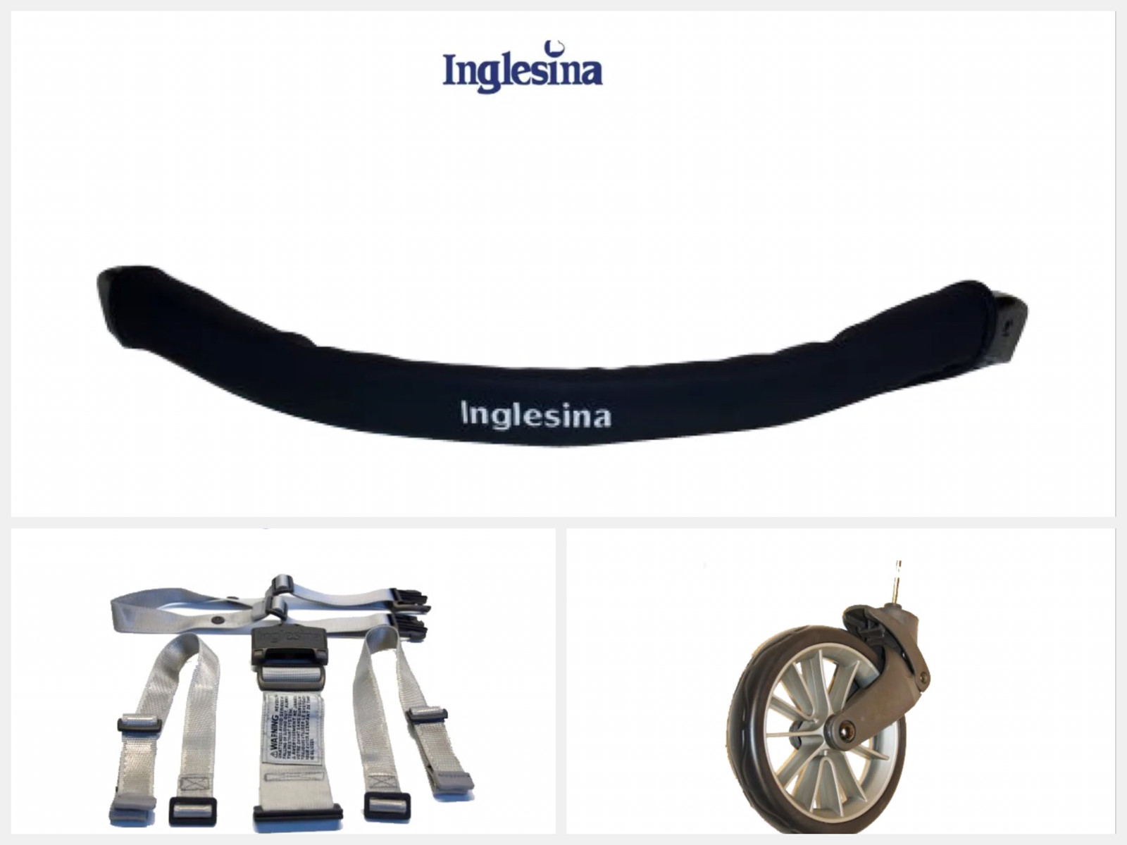 Inglesina Trilogy ricambi: Ruote, Corrimano, Cestello, Cinghiette e Altro!
