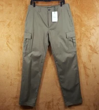 THEORY Pants Mens Size 33 Green Moss Straight Leg Chino Twill Cargo Pocket $265