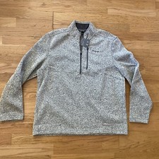 Eddie Bauer 1/4 Zip Pullover Men XL Radiator Fleece Gray Heather