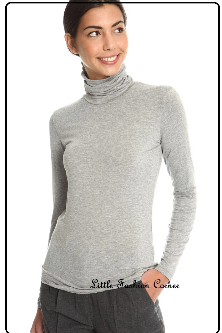 Stretch Viscose Turtleneck Top