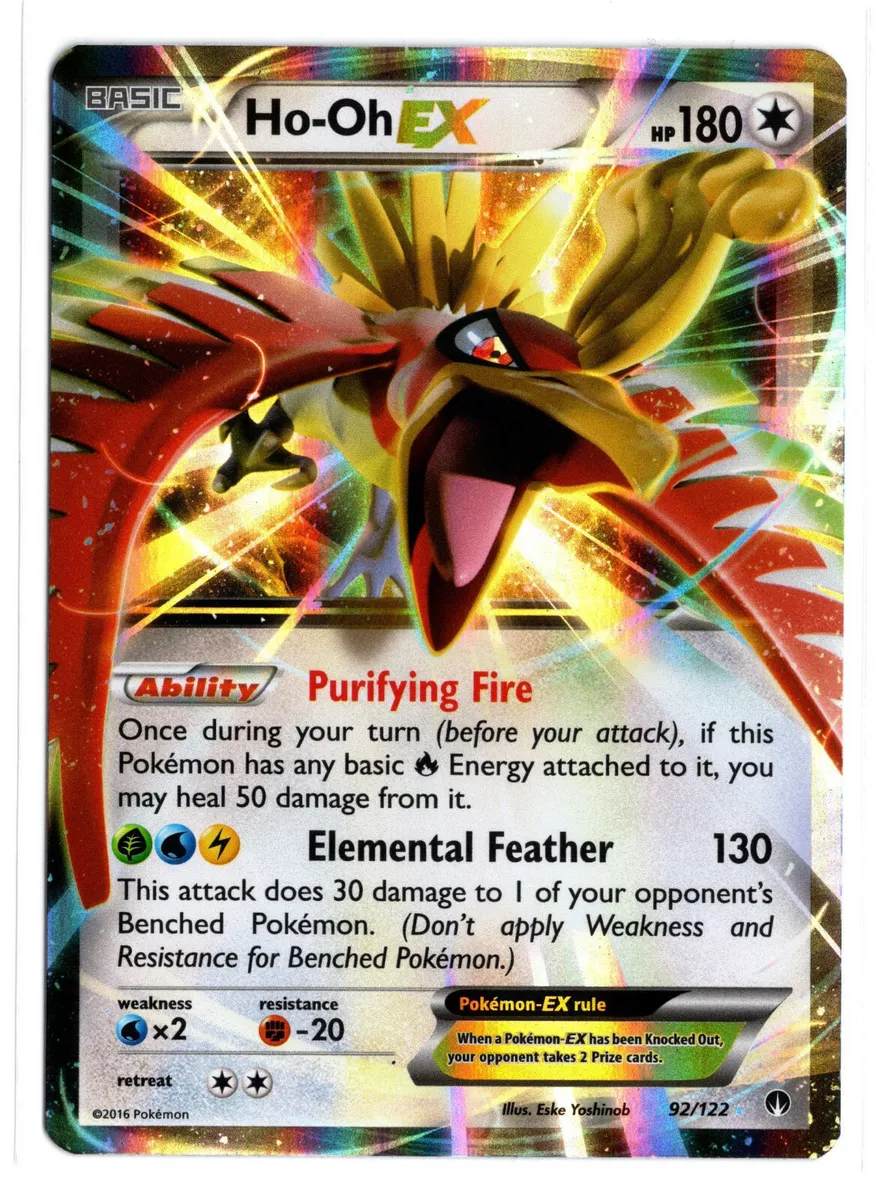  Pokemon - Ho-Oh-EX (92/122) - XY Breakpoint - Holo : Toys &  Games