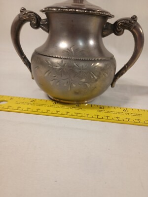 The Van Bergh Silverplate Co Antique Quadruple Plate Pot With Lid