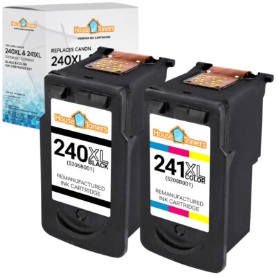 2PK Replaces PG-240XL CL-241XL For Canon PIXMA MX392 MX439 MX452 MX459 ...