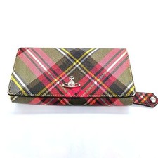 Vivienne Westwood Tartan Clutch Card Holder In Leather-authentic-made In Italy 