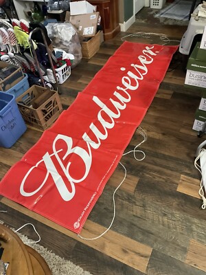 BUDWEISER Beer Script Banner 2016 Anheuser Busch 34” X 115