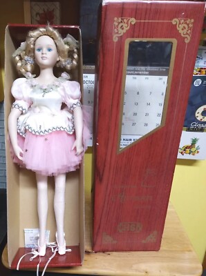 Vintage 20'' Tall CHSN Artisan Collection Porcelain Doll, Limited, Original Box