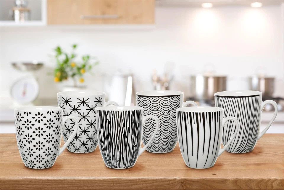 Kaffee Tassen Becher Pott 6er Set Tee Mug große Kaffeetassen Kaffeebecher XXL - Bild 3 von 4