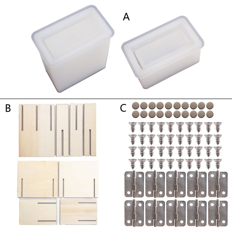 DIY Cigarette Box Epoxy Resin Mold Cigaret Storage for Case Casting Silicone Mol