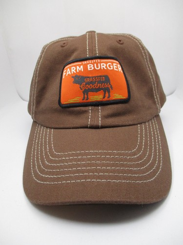 FARM BURGER Restaurant Patch Cap / Hat Grassfed Goodness Grass Raised Cattle Cow - Picture 3 of 9
