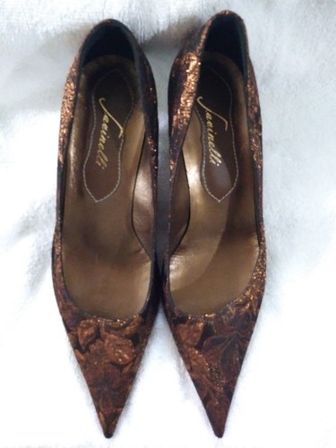 🌹Classy Italy Vera Gomma Women's Stilettos Pointed Toe Shoes Lace Pumps Sz 38🌹 - Picture 10 of 12