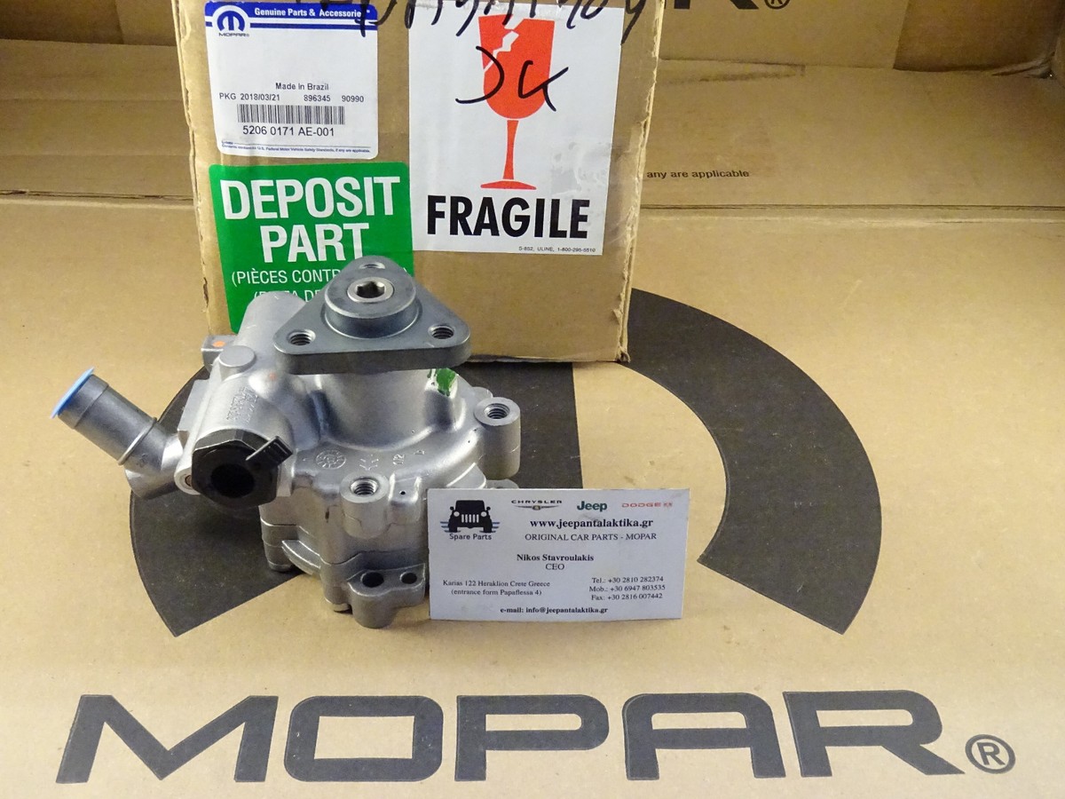Power Steering Pump for Jeep Wrangler JK 07-18 2.8CRD 52060171AE