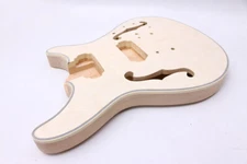 New Guitar Body DIY style Semi Hollow Guitar With Binding Mahogany Maple cap