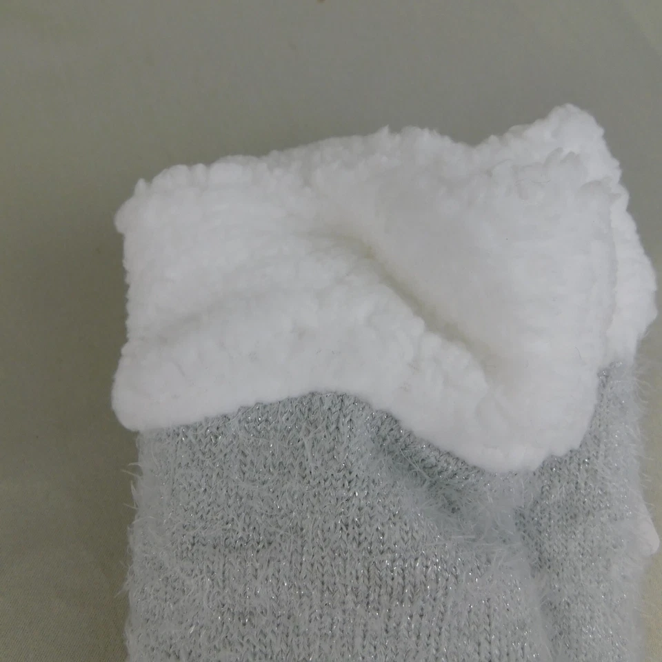 Calcetines para mujer Sherpa forrados de lana antideslizantes hasta la pantorrilla #7218 Foto 4 de 4