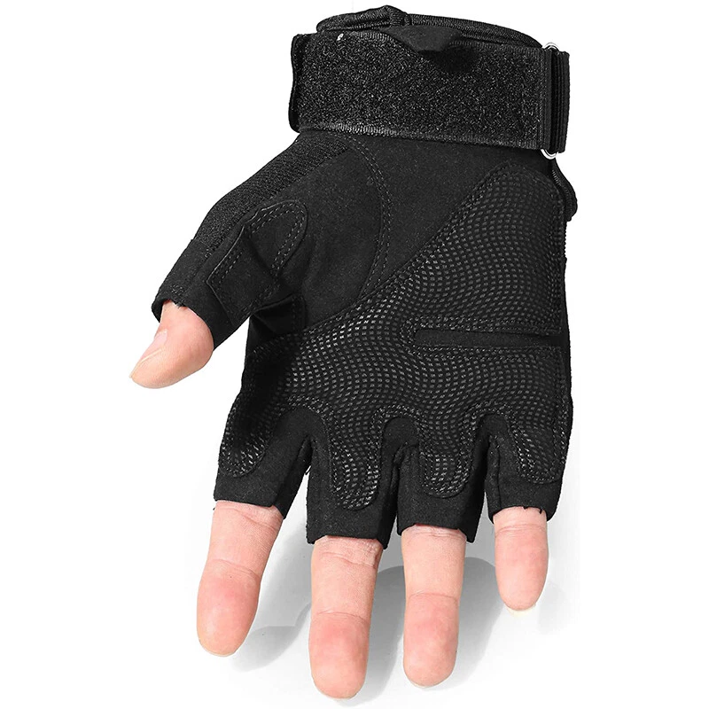 Taktische Handschuhe fingerlos Aufprallschutz für Herren Motorrad Militär Kampf - Bild 3 von 4