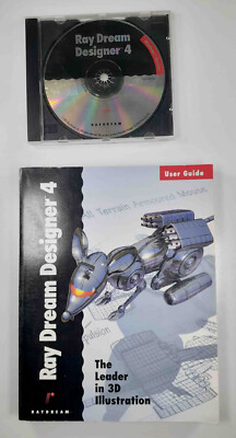 Ray Dream Designer 4 User Guide Book and CD Program Windows 1995 Version