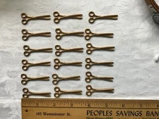 18 Vintage Solid Brass  Scissors Stamping Findings Crafts