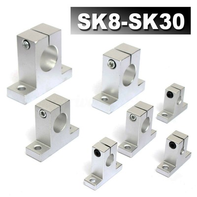 SK8/10/12/16/20/25/30 Linear Rail Bearing Shaft Guide Support Bracket ...