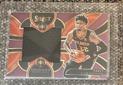 2023-24 Panini Select Cam Reddish Throwback Materials Patch Purple Prizm #68/99