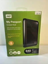 WD My Passport Essential Ultra-Portable Hard Drive 640GB Auto Backup Storage