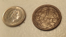 2 Netherlands Coins 10 cent 1966 and 1 cent 1940