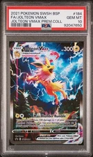 PSA 10 GEM MINT Jolteon VMAX SWSH184 Premium Collection SWSH Black Star Promo