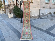 Vintage Turkish Runner Rug 2.1x13.1 ft Hand-K...