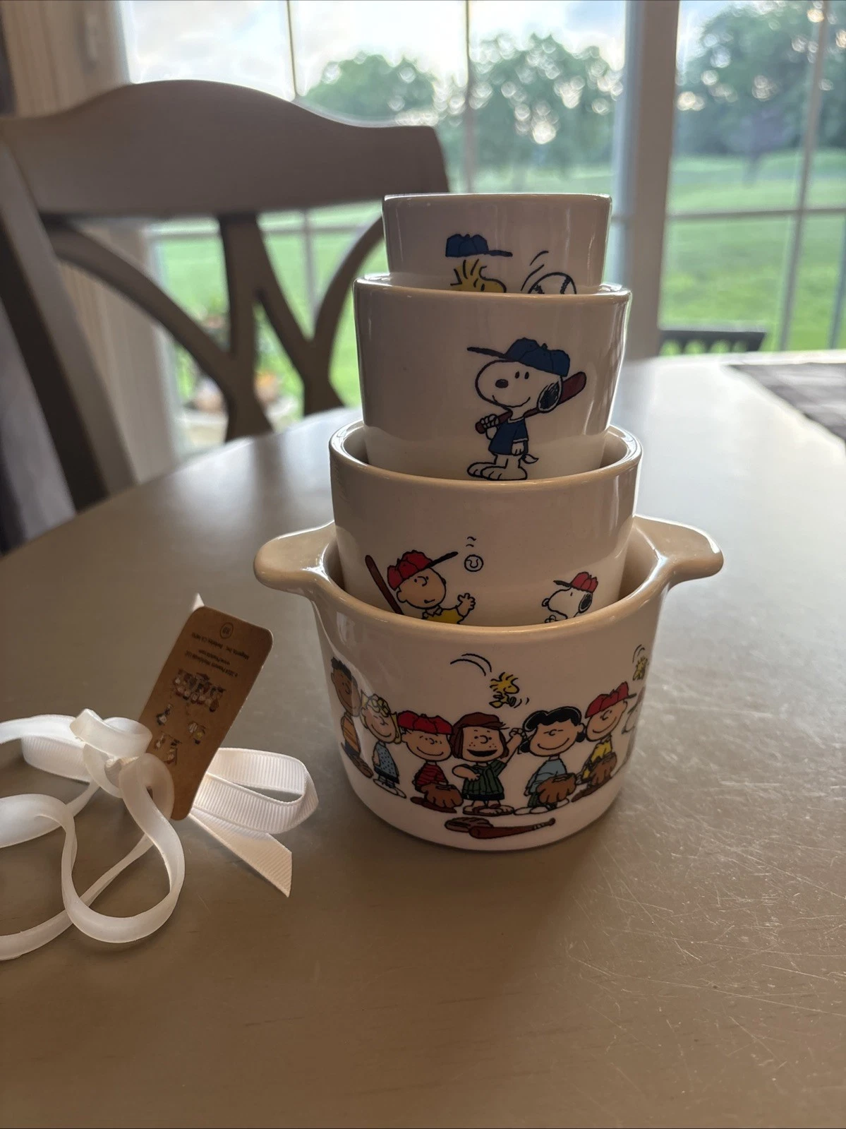 Rae dunn peanuts baseball measuring cups