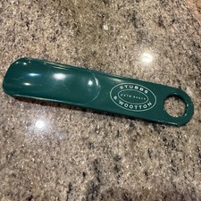 Stubbs  Wootton Palm Beach Green Shoe Horn 7  Branded Plastic Vintage .
