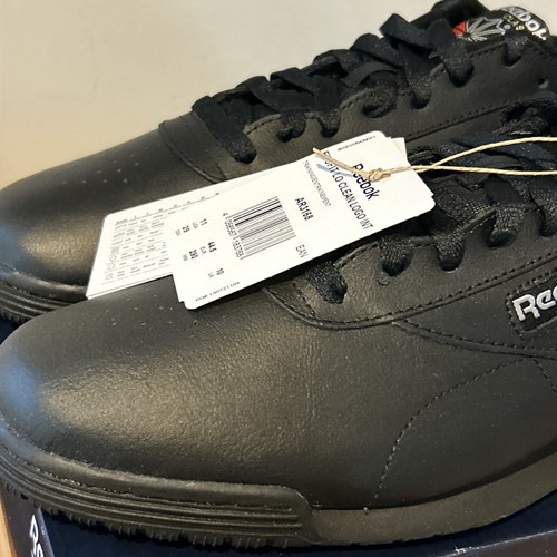 Mens Reebok Exofit Black Leather Trainers Low Cut Sneaker Shoes Mens 11 - Picture 2 of 12