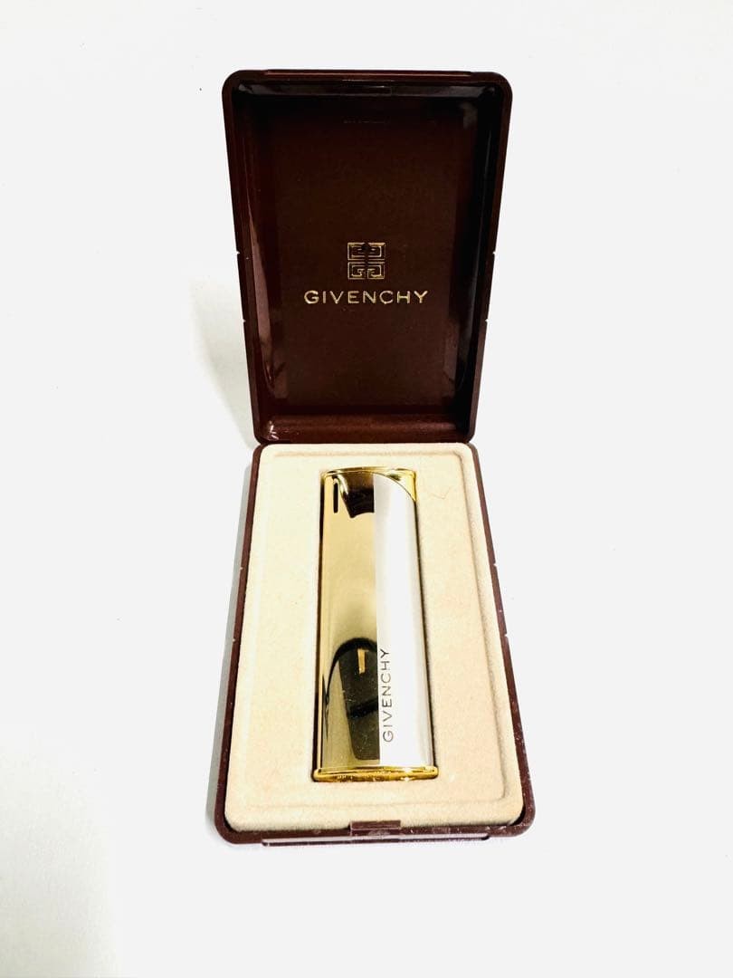 Givenchy Gold Silver Lighter Body Slim Metal Collectible Used thumbnail 2