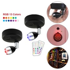 2x Wireless RGB LED Spotlight Battery Operated Downlight Wall Mounted Spot Light