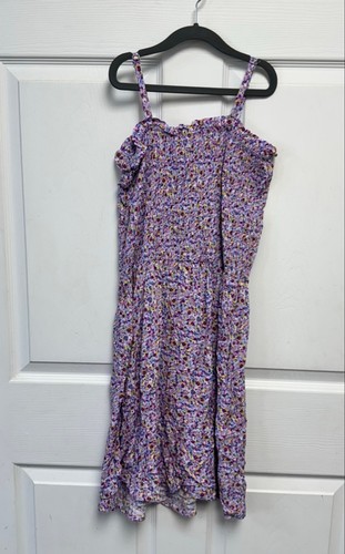 Art Class Sun Dress Girls XL (14/16) Purple Floral Sleeveless Casual - Picture 2 of 6