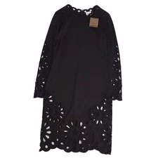 Burberry One Piece Long Sleeve Rayon Jersey Top Womens L Black Used MOLO-0
