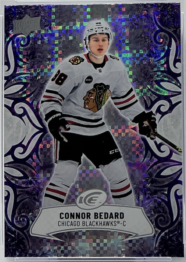 Connor Bedard PSA 10- 2024 Upper Deck ICE ‘Purple’ -Blackhawks Phenom view 5