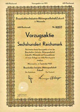 10 x Braunkohlen-Industrie Zukunft Weisweiler Eschweiler Aktie 1929 RWE Bergbau